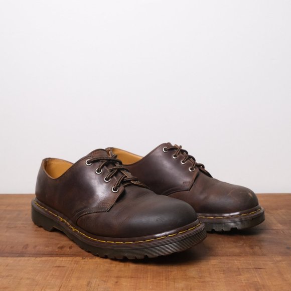 Doc Martens mens oxfords Made in England leather Brown Size 9 - Picture 1 of 11